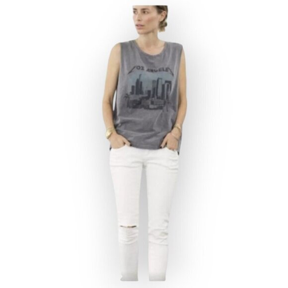 Anine Bing Low Rise Skinny Jeans with Distressed Detail size 26 tennis prep - Picture 3 of 14